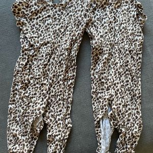 Cheetah print rompers